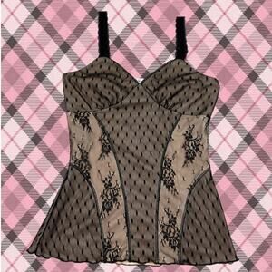 Y2K Nikki Mae Womens Size M Lace Tank Top